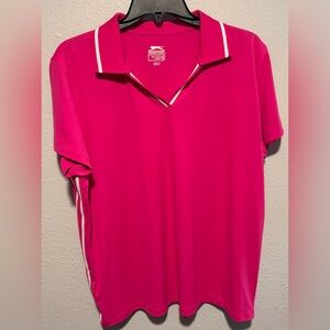 Women's Vibrant Pink Short Sleeve Golf Polo